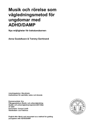 Musik och rörelse som vägledningsmetod för ungdomar med ADHD/DAMP