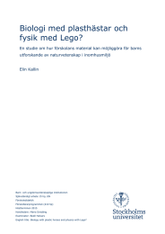 Biologi med plasthästar och fysik med Lego?