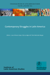 Contemporary Struggles in Latin America Institute of Latin American Studies