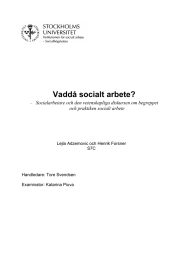 Vaddå socialt arbete? Socialarbetare och den vetenskapliga diskursen om begreppet