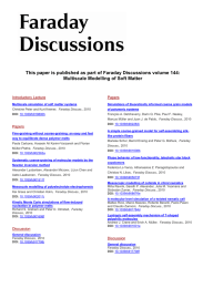 This paper is published as part of Faraday Discussions volume... Multiscale Modelling of Soft Matter