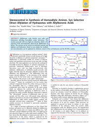 Stereocontrol in Synthesis of Homoallylic Amines. Syn Selective