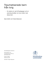 Traumatiserade barn fr&aring;n krig