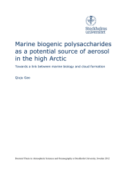 Marine biogenic polysaccharides as a potential source of aerosol