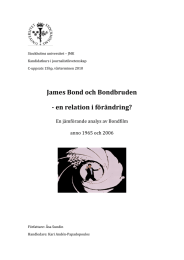   Stockholms universitet – JMK  Kandidatkurs i journalistikvetenskap  C‐uppsats 15hp, vårterminen 2010 