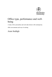 Office type, performance and well- being