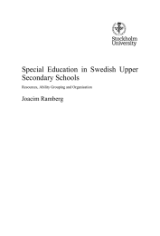 Special  Education  in  Swedish  Upper Secondary Schools