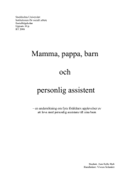 Mamma, pappa, barn  och personlig assistent