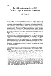 E n  diskussion utan innehåll? Critical Legal Studies och folkrätten PAL WRANGE*