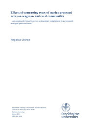 Effects of contrasting types of marine protected Angelica Chirico