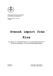 Svensk import från Kina