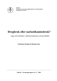 Drogbruk eller narkotikamissbruk? - unga och narkotika i självpresentationer och pressbilder