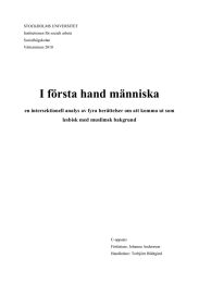 I första hand människa lesbisk med muslimsk bakgrund