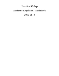 Haverford College Academic Regulations Guidebook 2012-2013