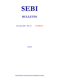 SEBI BULLETIN November 2015   VOL. 13