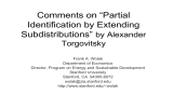 Comments on “Partial Identification by Extending Subdistributions” by Alexander