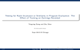 Testing for Rank Invariance or Similarity in Program Evaluation: The