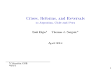 Crises, Reforms, and Reversals in Argentina, Chile and Peru Saki Bigio