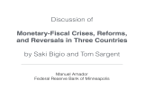 Discussion of   by Saki Bigio and Tom Sargent Monetary-Fiscal Crises, Reforms,