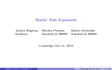 Banks’Risk Exposures