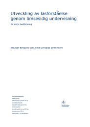 Utveckling av läsförståelse genom ömsesidig undervisning En aktiv bedömning