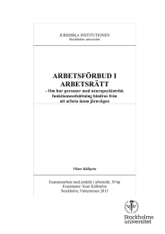 ARBETSFÖRBUD I ARBETSRÄTT  - Om hur personer med neuropsykiatrisk