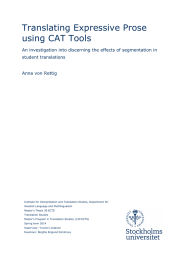 Translating Expressive Prose using CAT Tools