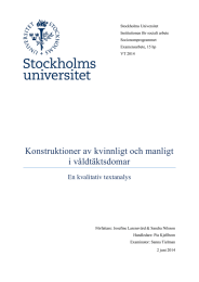 Konstruktioner av kvinnligt och manligt i våldtäktsdomar En kvalitativ textanalys