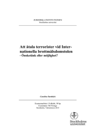 Att åtala terrorister vid Inter- nationella brottmålsdomstolen - Önsketänk eller möjlighet?