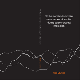 On the moment-to-moment measurement of emotion during person-product interaction