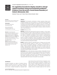 Do vegetation boundaries display smooth or abrupt –forest biome boundary of