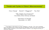 Trends and Cycles in China’s Macroeconomy Chun Chang Daniel F. Waggoner Tao Zha