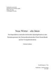 Neue Wörter – alte Ideen