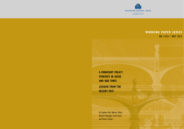WORKING  PAPER  SERIES A MONETARY POLICY STRATEGY IN GOOD