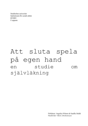 Att sluta spela på egen hand en studie om självläkning