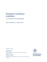 Employer branding i praktiken - en fallstudie på ett tjänsteföretag