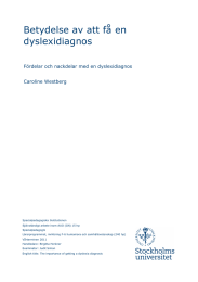 Betydelse av att få en dyslexidiagnos  Fördelar och nackdelar med en dyslexidiagnos