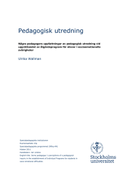 Pedagogisk utredning