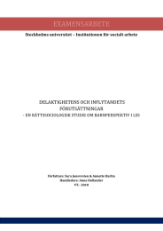 EXAMENSARBETE  DELAKTIGHETENS OCH INFLYTANDETS FÖRUTSÄTTNINGAR