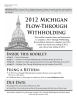 2012 Michigan Flow-Through Withholding