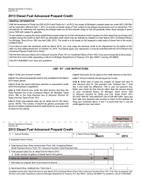 2013 Diesel Fuel Advanced Prepaid Credit