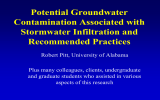 Potential Groundwater Contamination Associated with Stormwater Infiltration and Recommended Practices