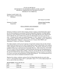 STATE OF MICHIGAN DEPARTMENT OF LICENSING &amp; REGULATORY AFFAIRS