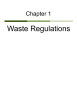 Waste Regulations Chapter 1