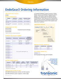 EndoGear3 Ordering Information Telemetry ENDOGEAR BASE STATION