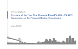 Overview of  the Four Year Financial Plan (FY 2016 –... Presentation to the Financial Review Commission