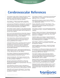 Cerebrovascular References Cerebrovascular Surgery