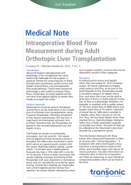 Medical Note Intraoperative Blood Flow Measurement during Adult Orthotopic Liver Transplantation