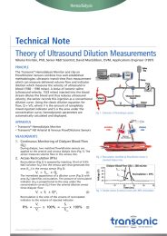 Technical Note Theory of Ultrasound Dilution Measurements Hemodialysis PRINCIPLE