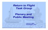 Return to Flight Task Group Plenary and Public Meeting